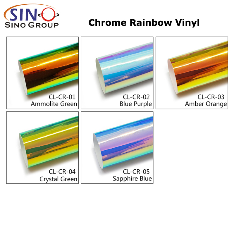 CL-CR Adesivo in vinile per auto arcobaleno cromato