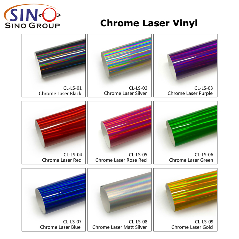 CL-LS Vinile avvolgente per carrozzeria olografico laser cromato arcobaleno