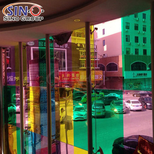Pellicola di vetro tinta finestra colorata decorativa traslucente
