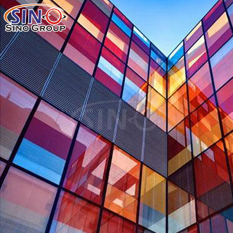 Pellicola di vetro tinta finestra colorata decorativa traslucente
